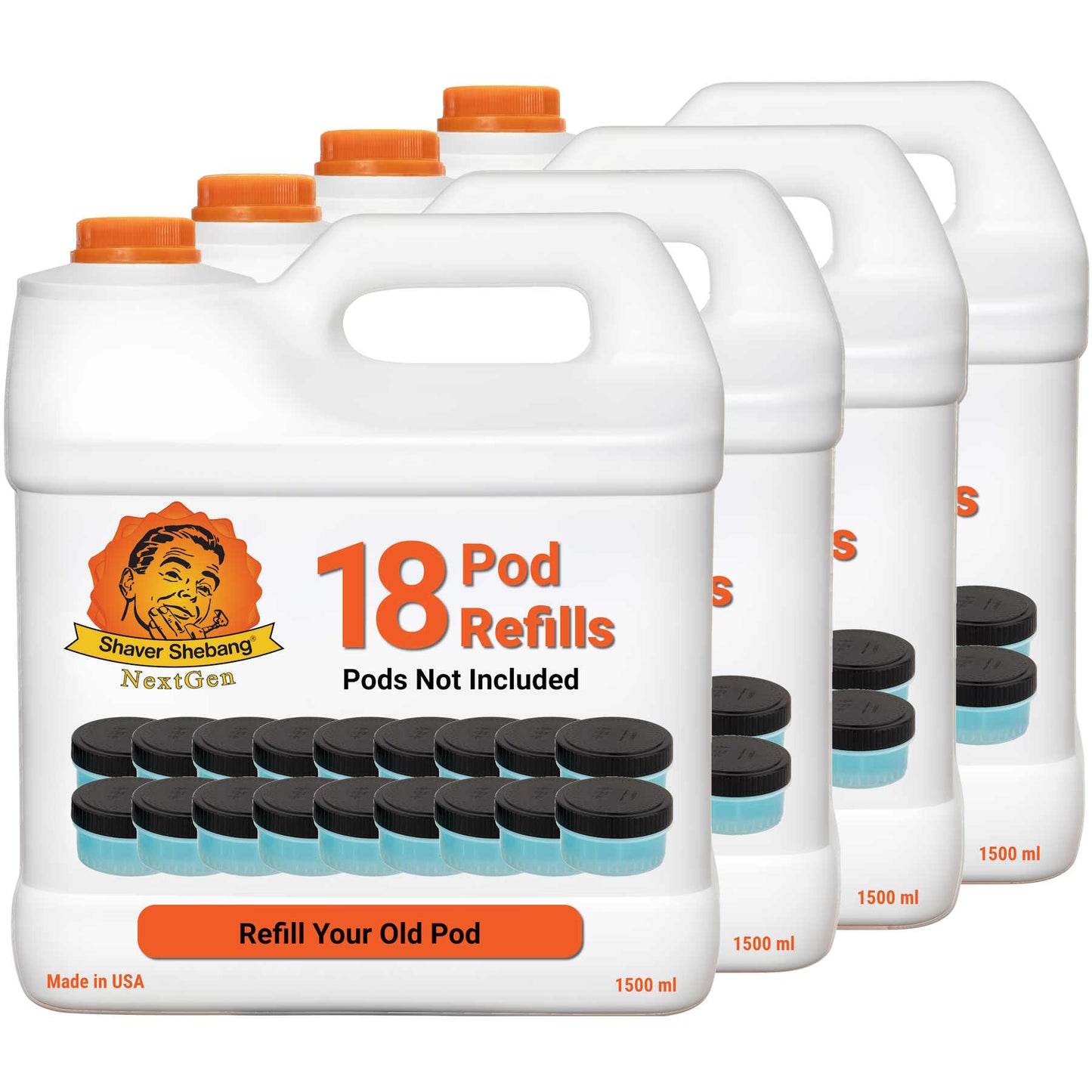 Philips Norelco Quick Clean refills. Each bottle refills 18 Quick Clean pods.